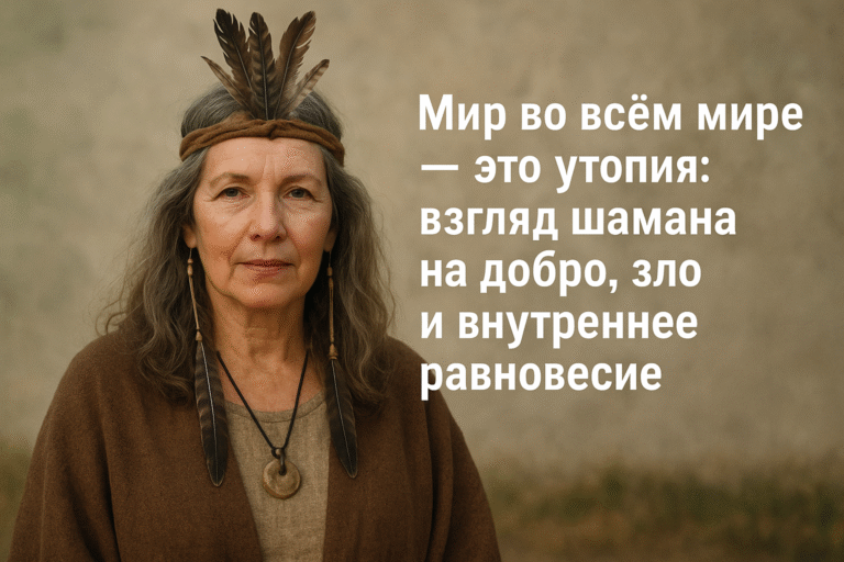 Мир во всём мире — это утопия: взгляд шамана на добро, зло и внутреннее равновесие